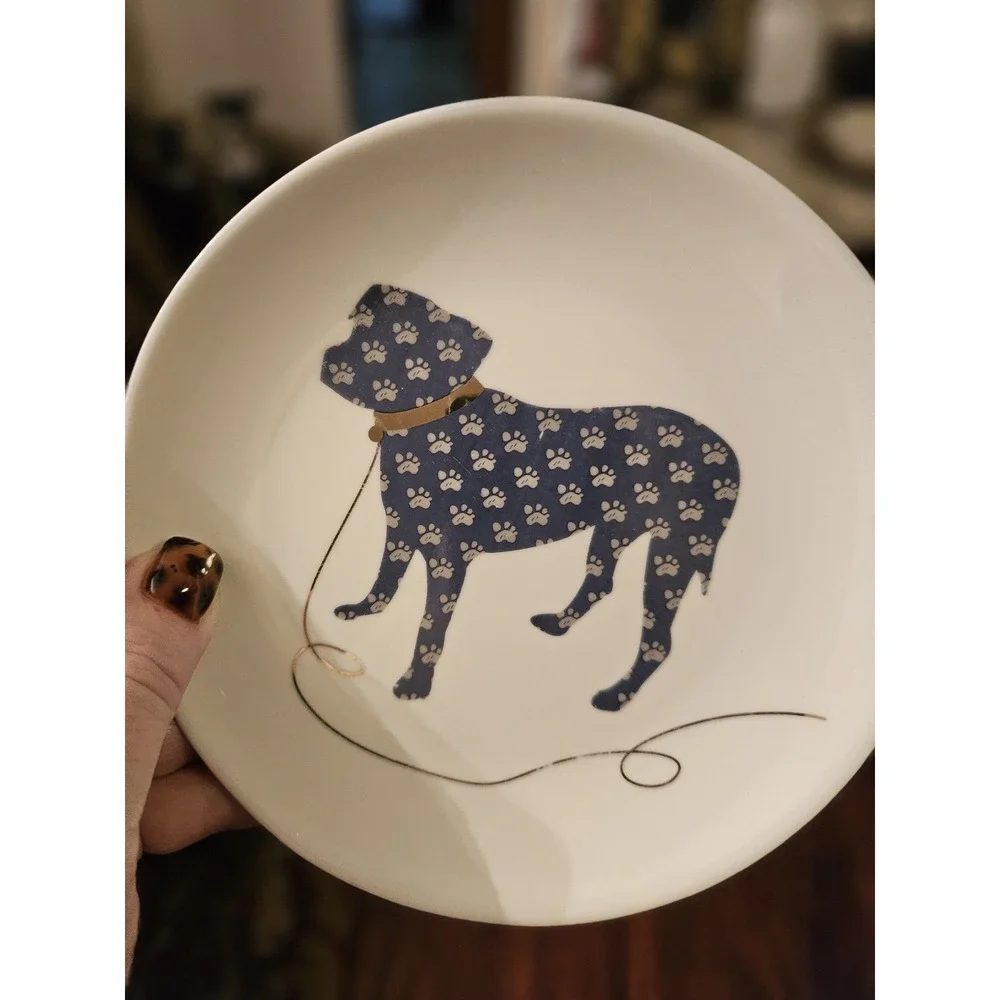 My Fido Dog Plates For Decor, Boxer/bulldog. 4 Plates Included.